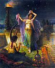Hans Zatzka Canvas Paintings - Arabian Nights